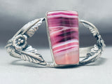 Botswana Purple Agate Vintage Southwest Sterling Silver Bracelet-Nativo Arts