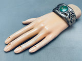 Royston Florals Vintage Native American Navajo Turquoise Sterling Silver Bracelet-Nativo Arts