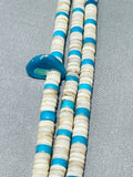 Important Very Old Vintage Santo Domingo Turquoise Heishi Necklace-Nativo Arts
