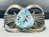Awesome Vintage Native American Navajo Blue Diamond Turquoise Sterling Silver Bracelet-Nativo Arts