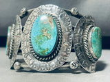 Museum Quality Vintage Native American Navajo Royston Turquoise Sterling Silver Bracelet-Nativo Arts