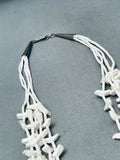 Rare White Dove Vintage Santo Domingo Sterling Silver Heishi Necklace-Nativo Arts