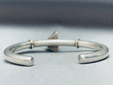 Thick Heavy Brown Agate Vintage Native American Navajo Sterling Silver Bracelet-Nativo Arts