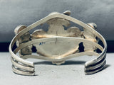Bird Of Turquoise Vintage Native American Navajo Sterling Silver Bracelet Cuff-Nativo Arts