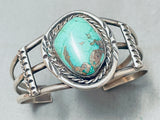 Stunning Vintage Native American Navajo Royston Turquoise Sterling Silver Bracelet