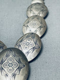 Detailed Vintage Native American Navajo Sterling Silver Pillow Necklace-Nativo Arts