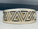 Amazing Native American Navajo J.cowboy Signed Sterling Silver Bracelet-Nativo Arts