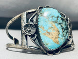 Important Vintage Native American Navajo Gilbert Turquoise Sterling Silver Bracelet-Nativo Arts