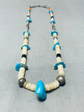 Impressive Vintage Santo Domingo Turquoise Coral Shell Necklace-Nativo Arts