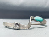 Vintage Native American Zuni Signed Rob Eustace Royston Turquoise Sterling Silver Bracelet-Nativo Arts