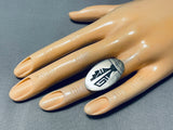 Important Vintage Native American Hopi Duane Tawahonga Sterling Silver Ring-Nativo Arts