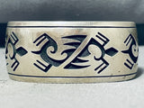 Important Vintage Native American Hopi Sterling Silver Turtles Steven Pooyuoma Bracelet-Nativo Arts