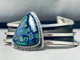 Best Vintage Native American Navajo Azurite Sterling Silver Bracelet-Nativo Arts