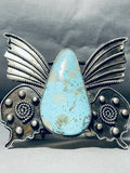 The Biggest Butterfly Bracelet!! 162 Grams Turquoise Sterling Silver Native American Navajo-Nativo Arts