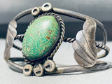 Rare Early Deposit Carico Lake Turquoise Vintage Native American Navajo Sterling Silver Bracelet-Nativo Arts