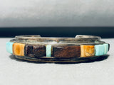 Contemporist Vintage Native American Navajo Ironwood Inlay Sterling Silver Bracelet-Nativo Arts