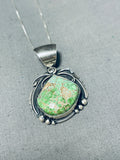 Beautiful Vintage Native American Navajo Damale Turquoise Sterling Silver Necklace-Nativo Arts