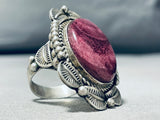 The Best Vintage Native American Navajo Purple Spiny Oyster Sterling Silver Ring-Nativo Arts