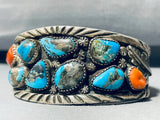 One Of The Best Ever Vintage Native American Navajo Morenci Turquoise Sterling Silver Bracelet-Nativo Arts
