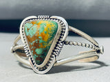 Enchanting Vintage Native American Navajo Signed Royston Turquoise Sterling Silver Bracelet-Nativo Arts