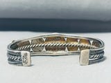 Magnificent Vintage Native American Navajo Kingman Turquoise Sterling Silver Bracelet-Nativo Arts