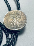 Unique Vintage Native American Navajo Coins Sterling Silver Bolo-Nativo Arts