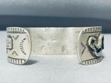 Snake &animal Vintage Native American Navajo Spiderweb Turquoise Sterling Silver Bracelet-Nativo Arts