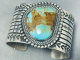 Immense 115 Gram Native American Navajo Royston Turquoise Sterling Silver Bracelet-Nativo Arts