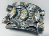 147 Grams Powerful Vintage Native American Navajo Turquoise Sterling Silver Bracelet-Nativo Arts