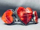 The Best Vintage Native American Navajo Spiny Oyster Shell Heart Sterling Silver Bracelet-Nativo Arts
