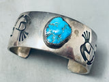 Harold Lomayaktewa Vintage Native American Hopi Sterling Silver Turquoise Bracelet-Nativo Arts