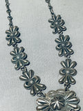 One Of The Finest Vintage Native American Navajo Sugulite Sterling Silver Necklace-Nativo Arts