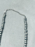 Authentic Vintage Native American Navajo Turquoise Sterling Silver Naja Squash Blossom Necklace-Nativo Arts