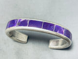 6 Inch Wrist Larry Loretto Native American Zuni Sugulite Sterling Silver Bracelet-Nativo Arts