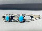 Linda Marble Vintage Native American Navajo Sleeping Beauty Turquoise Sterling Silver Bracelet-Nativo Arts