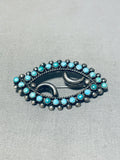 The Most Gorgeous Vintage Native American Zuni Turquoise Sterling Silver Pin Old-Nativo Arts