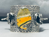 114 Grams Unique San Felipe Scorpion Sterling Silver Bracelet Cuff-Nativo Arts