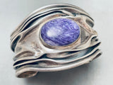 One Of The Msot Unique Vintage Charoite Sterling Silver Bracelet-Nativo Arts