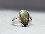 Very Rare Vintage Native American Navajo Damale Turquoise Sterling Silver Ring Old-Nativo Arts