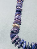Shes A Beauty!! Native American Navajo Purple Charoite Sterling Silver Necklace-Nativo Arts