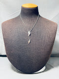 Impressive Vintage Native American Zuni Sterling Silver Feather Necklace-Nativo Arts