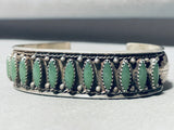 One Of The Best Ever Vintage Native American Navajo Jade Sterling Silver Bracelet-Nativo Arts