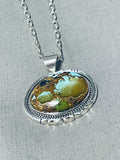 Breathtaking Native American Navajo Carico Lake Turquoise Sterling Silver Signed Necklace-Nativo Arts