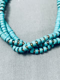 Fab Turquoise Disc Heishi Sterling Silver Necklace