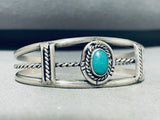 Special Vintage Native American Navajo Cerrillos Turquoise Sterling Silver Bracelet-Nativo Arts