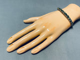 First Rate Vintage Native American Navajo 12 Cerrillos Turquoise Sterling Silver Bracelet-Nativo Arts