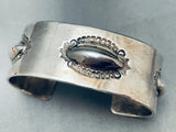 Protruding Repousse Vintage Native American Navajo Sterling Silver Bracelet-Nativo Arts
