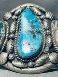 110 Grams Museum Quality Vintage Native American Navajo Turquoise Sterling Silver Bracelet-Nativo Arts