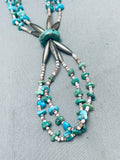 One Of The Best Vintage Santo Domingo Turquoise Sterling Silver Necklace-Nativo Arts