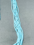 Gorgy!! Native American Navajo Turquoise Tubule Sterling Silver Necklace-Nativo Arts